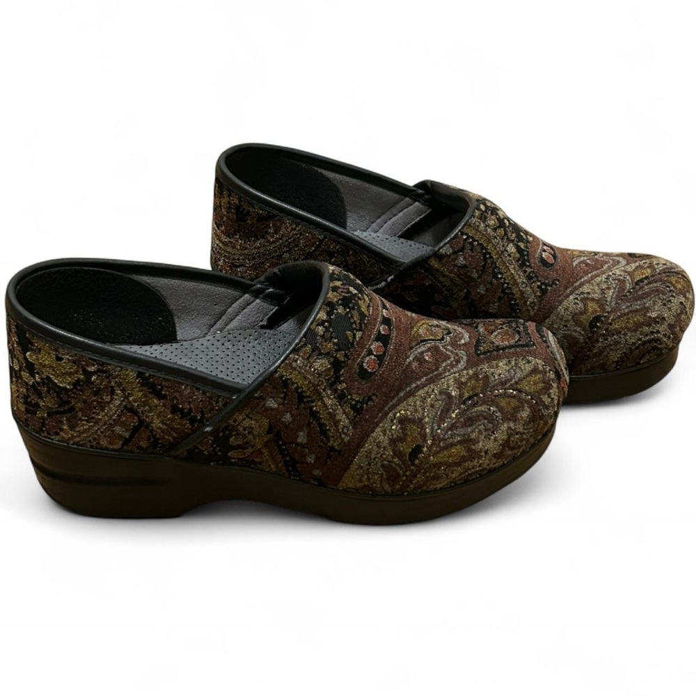 Dansko Paisley Brown Mules